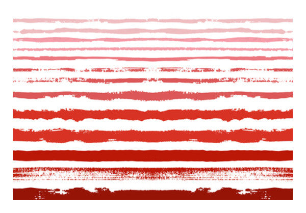 Uneven Red Stripes Wall Art