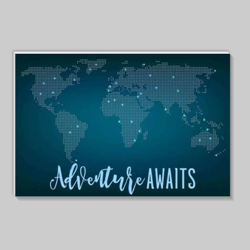 Adventure Awaits World Map Stick Ons