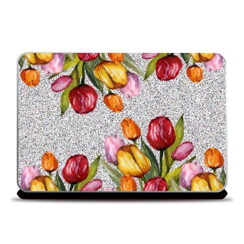 Laptop Skins, Colorful Tulip Flowers Laptop Skin l Artist: Seema Hooda, - PosterGully