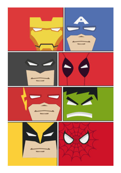 Minimalist Superheroes Wall Art| Buy High-Quality Posters and Framed