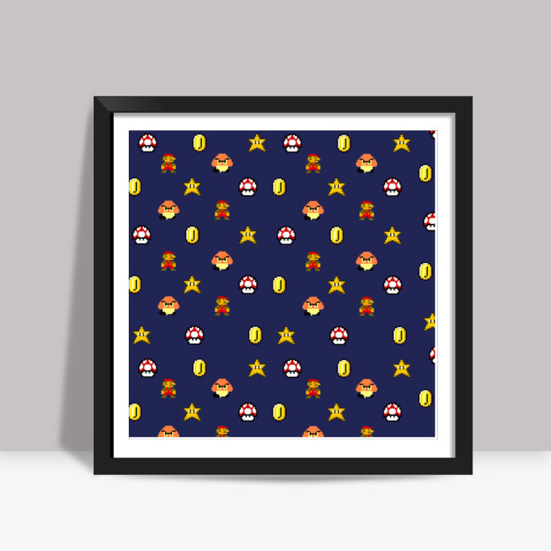 Super Mario Love Square Art Prints