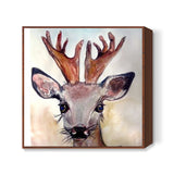 Surreal deer Square Art Prints