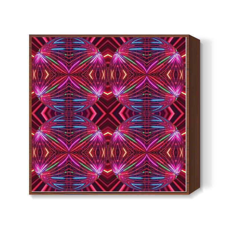 Geometric Fractal Spheres Computer Generated Party Festive Background Square Art Prints