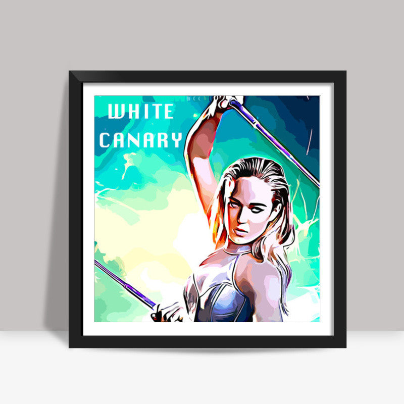 White Canary Square Art Prints