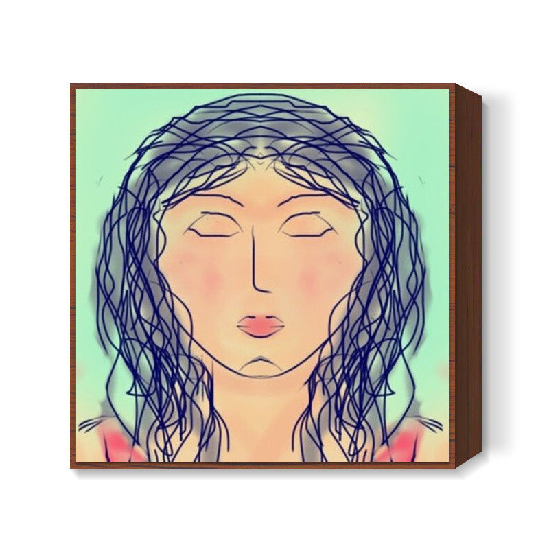 Dont open your eyes till I tell you to Square Art Prints