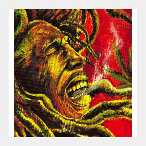 Square Art Prints, Bob Marley Acrylic Painting | Pankaj Bhambri, - PosterGully