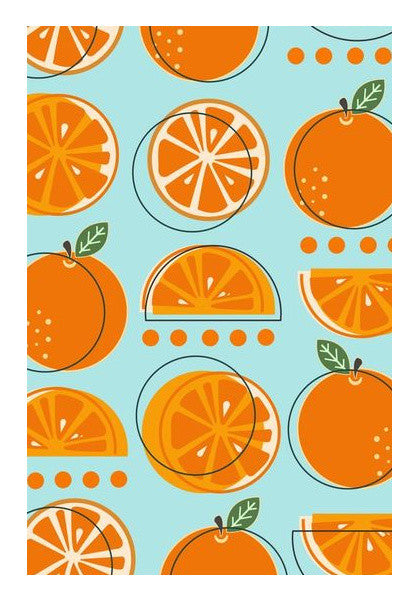 Orange Fruit Pattern Wall Art