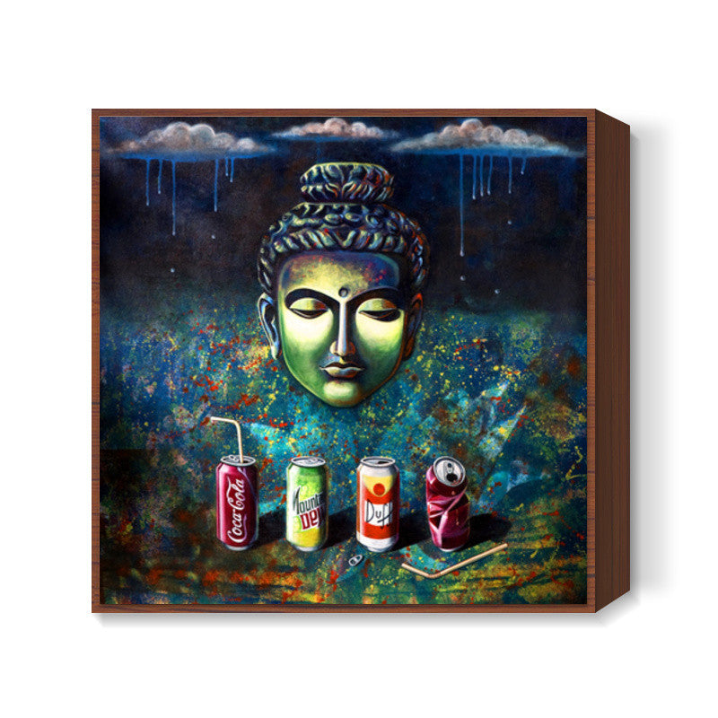 Buddha Cola Square Art Prints