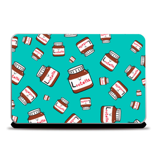 Lootella (Pattern + BG Color) Laptop Skins