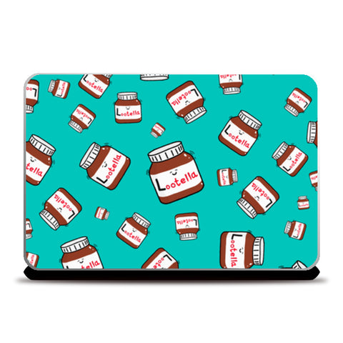 Lootella (Pattern + BG Color) Laptop Skins