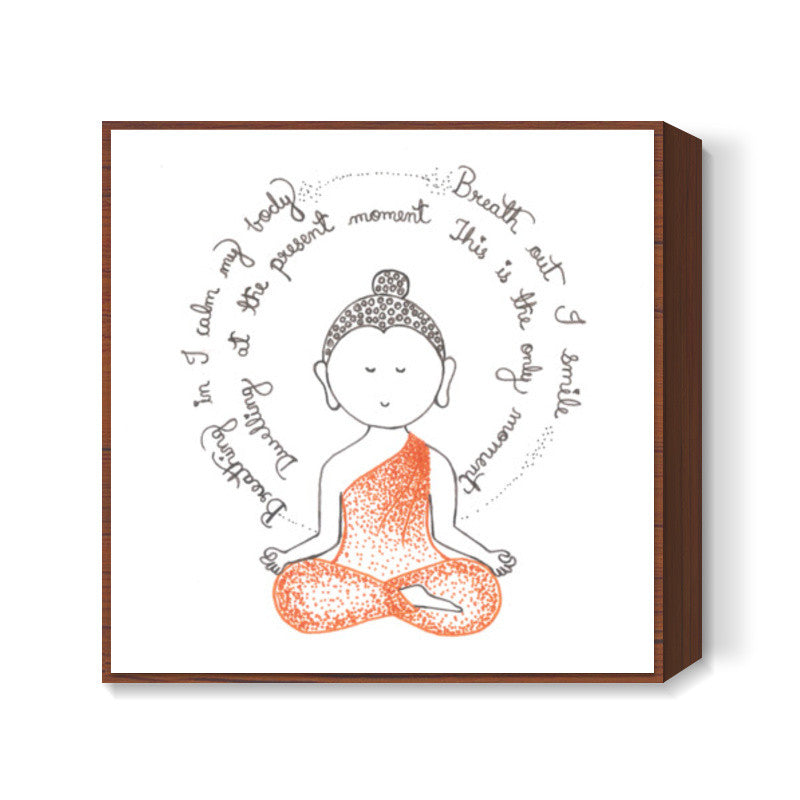 Smiling Buddha Square Art Prints