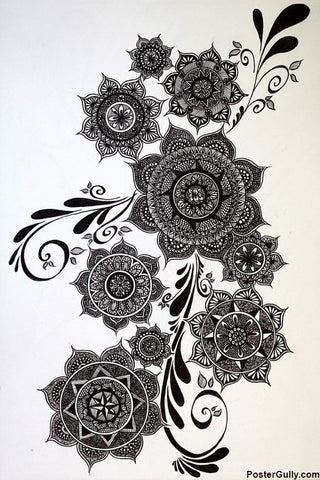 Wall Art, Floral Doodle #2 Artwork