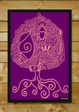 Wall Art, Buddhism Pink Purple Artwork