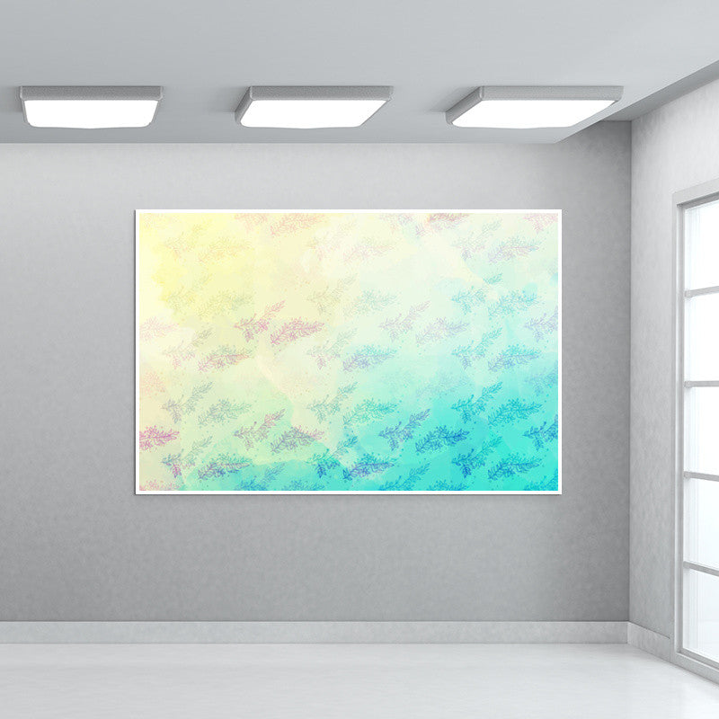 Blue Floral Water Colour Wall Art