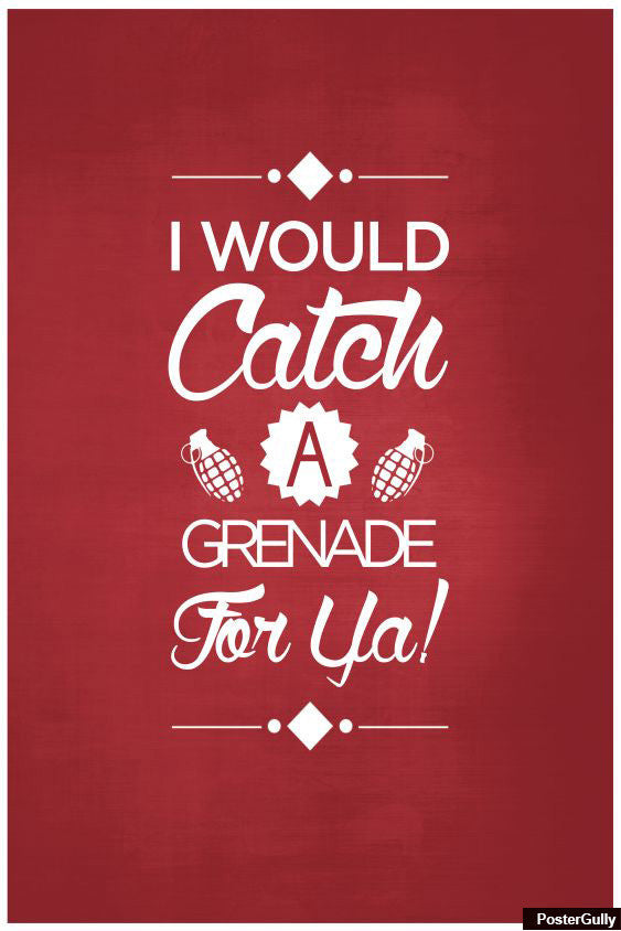 Catch Grenade Artwork PosterGully Specials Buy HighQuality Posters