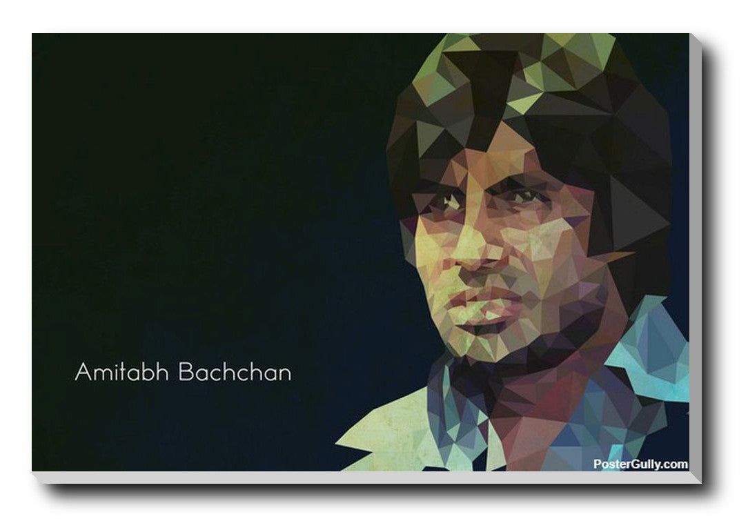 Wall Art, Amitabh Geometrical Portrait Artwork