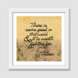 Lord of the rings middle earth frodo sam qoute Premium Square Italian Wooden Frames