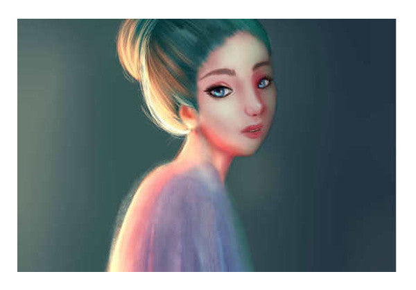 Digital portrait illustration Wall Art