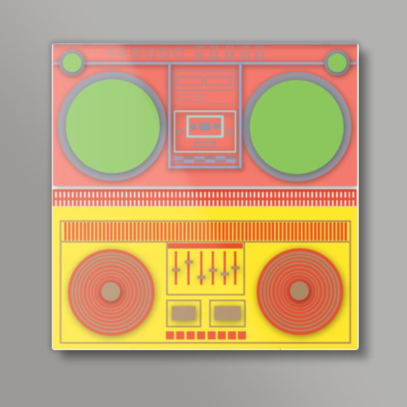 Boom Box Mania ! Square Art Prints