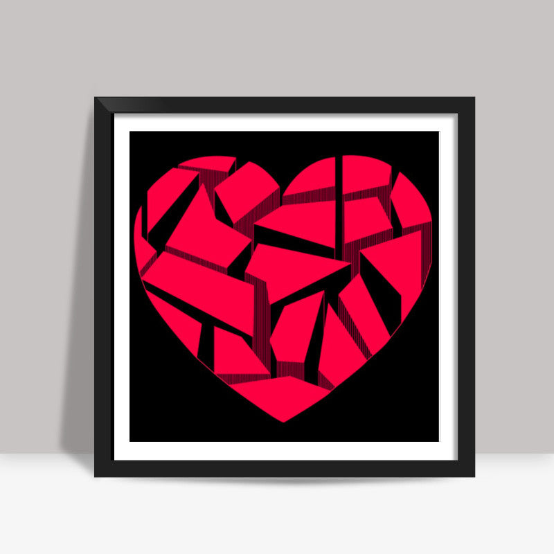 Tectonic Heart ! Square Art Prints