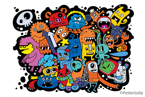 Doodle-cute-Monster PopArt
