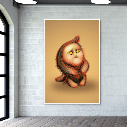 Gluby Says Dont Be Scared - Brown Back Wall Art