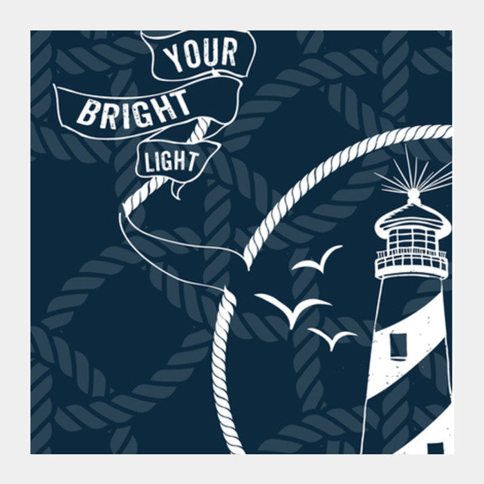Square Art Prints, FOLLOW YOUR BRIGHT LIGHT! Square Art Prints