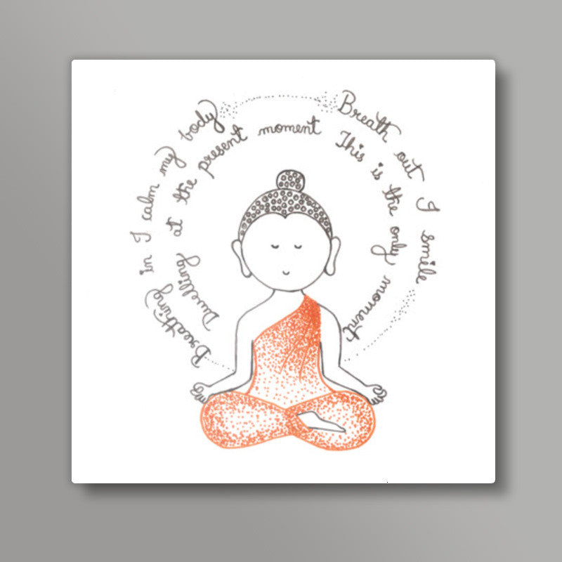 Smiling Buddha Square Art Prints