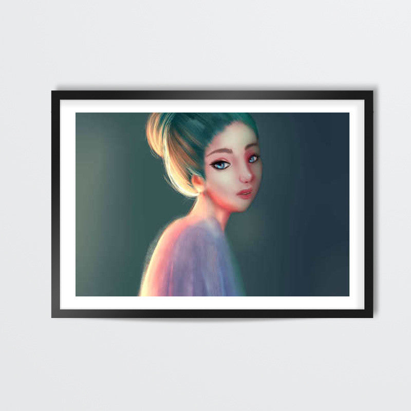 Digital portrait illustration Wall Art