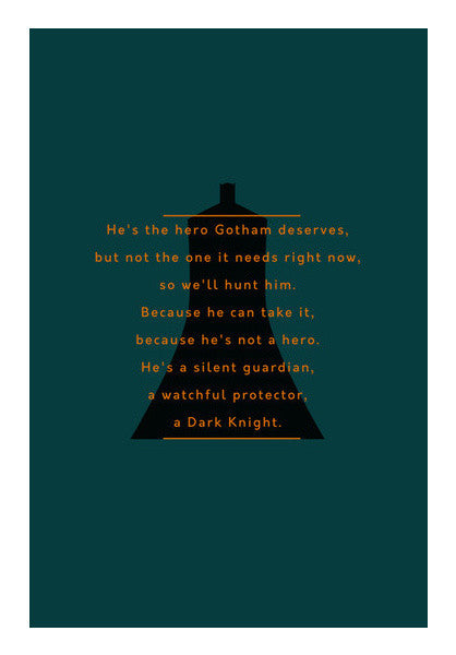 The Dark Knight | Batman | Quote Wall Art