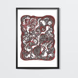 Red and Black Wall Art