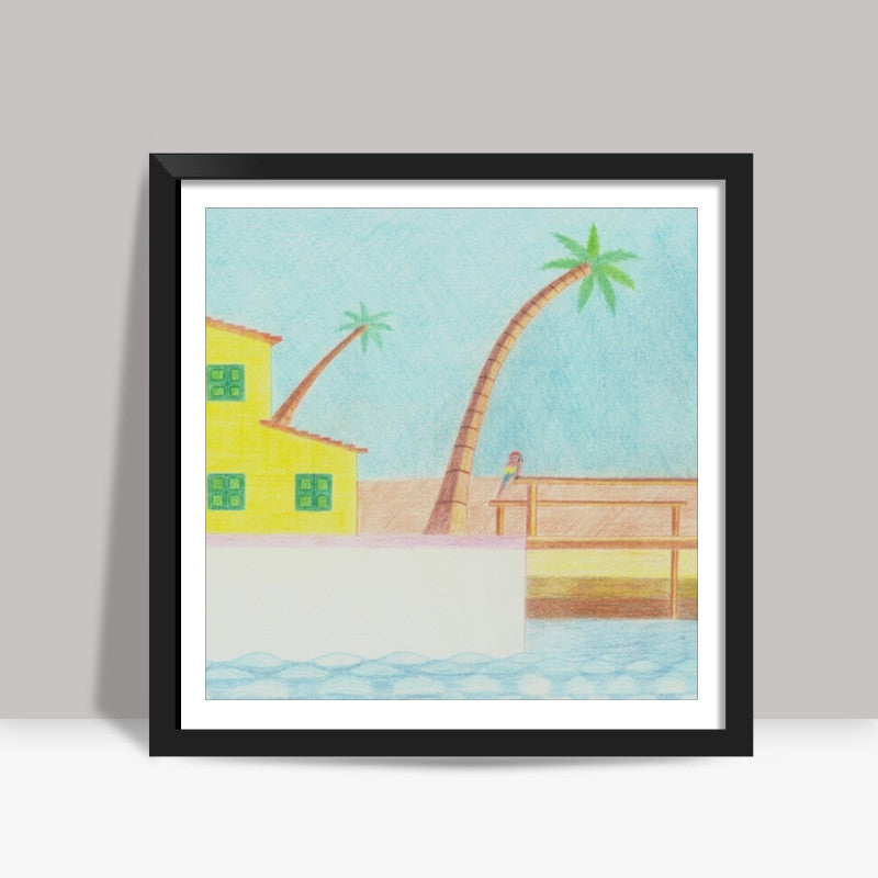Dreamy Lake Square Art Prints