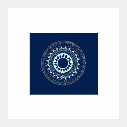 Square Art Prints, Mandala-Blueartprint|Megs, - PosterGully