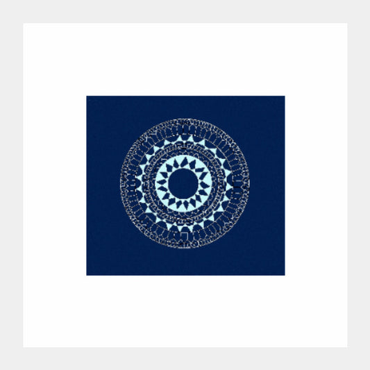 Square Art Prints, Mandala-Blueartprint|Megs, - PosterGully