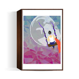 swing to the moon Wall Art