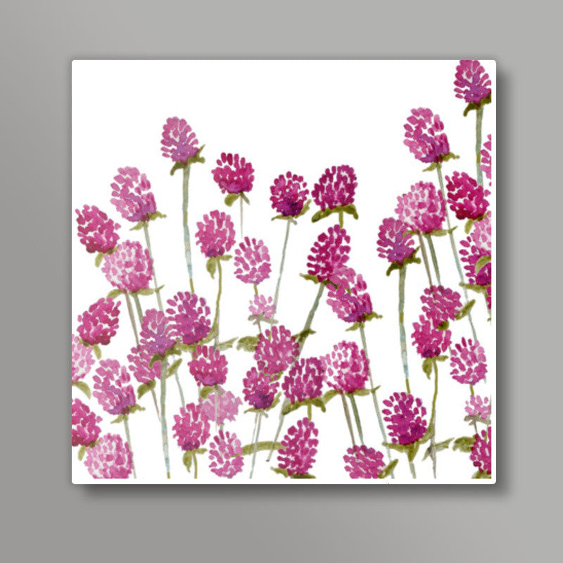 Beautiful Summer Floral Design Square Art Prints