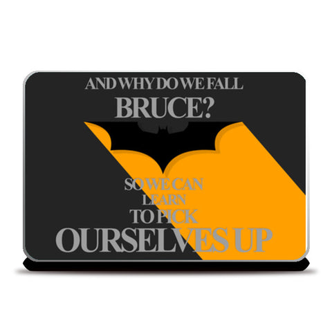 Laptop Skins, Why Do We Fall Batman Quote Laptop Skins