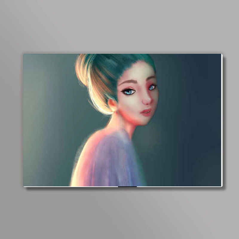 Digital portrait illustration Wall Art