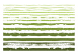 Uneven Green Stripes Wall Art
