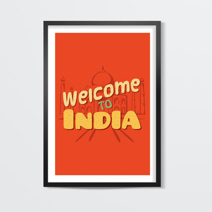 Welcome to India retro Artwork