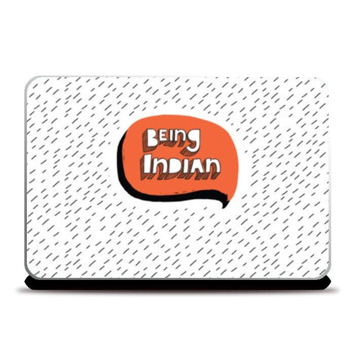 Laptop Skins, Being Indian Logo Orange Laptop Skins