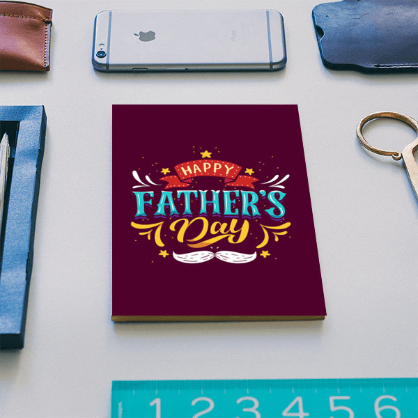 Happy Fathers Day Multi color Illustration | #Fathers Day Special Notebook