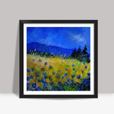 Blue cornflowers 45 Square Art Prints