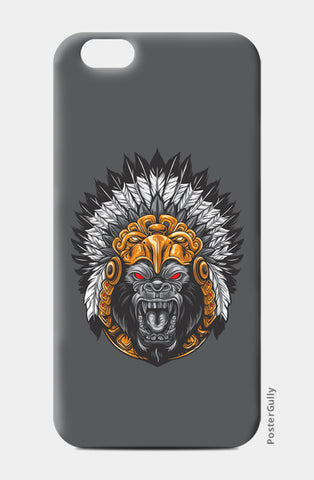 Gorilla Wearing Aztec Headdress iPhone 6/6S Cases