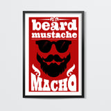 Beard + Mustachhe Wall Art