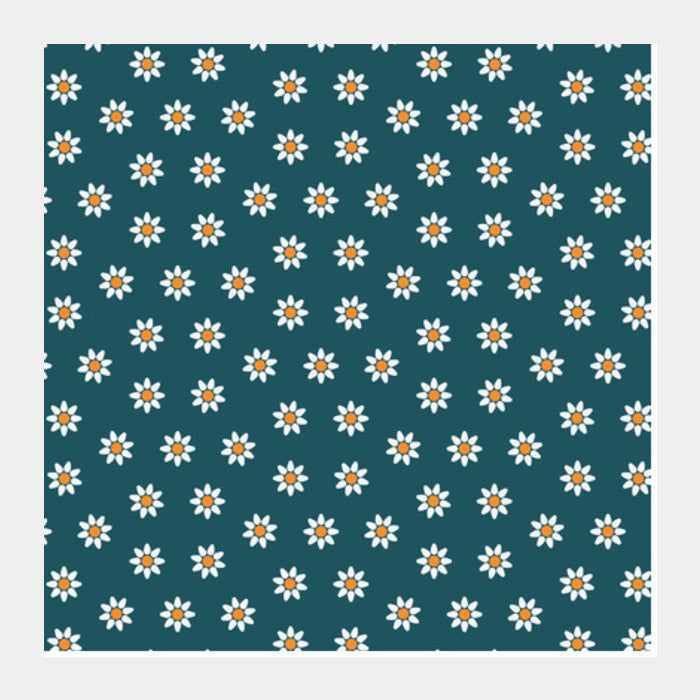 Blue and Yellow Floral Square Art Prints