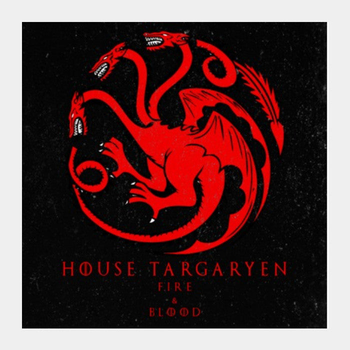 Square Art Prints, House Targaryen - Game Of Thrones Square Art Prints
