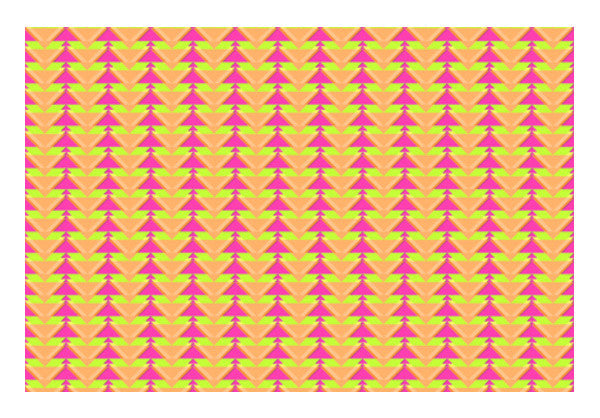 Trippy Triangles | Orange Pink Wall Art