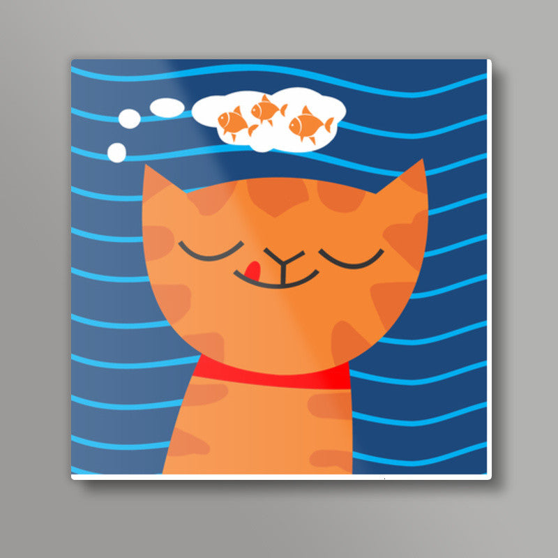 Meow Square Art Prints