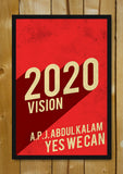 Glass Framed Posters, 2020 Vision Kalam India Glass Framed Poster, - PosterGully - 1